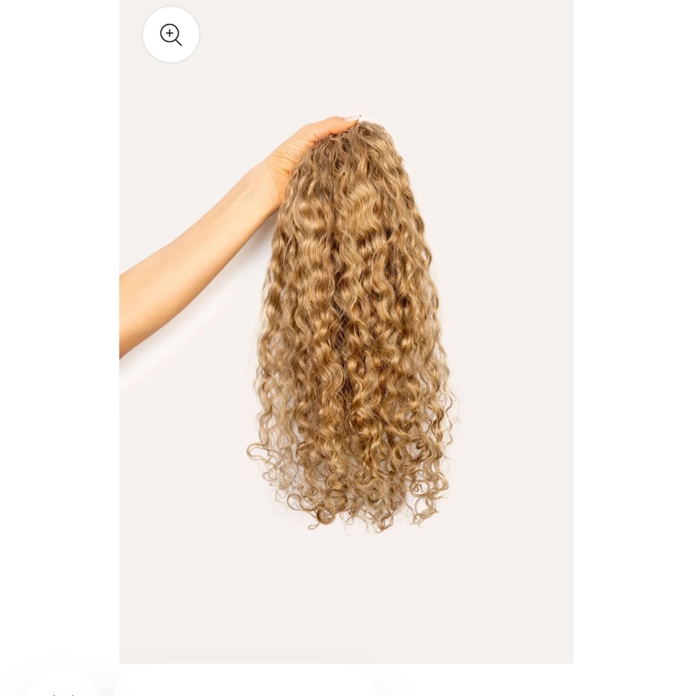 Bebonia curly blond drawstring ponytail hair extension